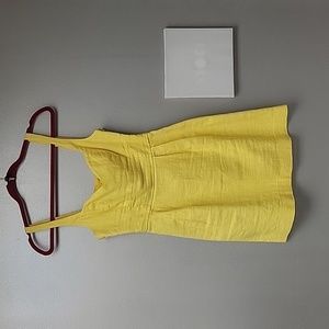 COOPERATIVE Urban Outfitters Yellow Linen Sleeveless Summer Mini Dress, sz 0
